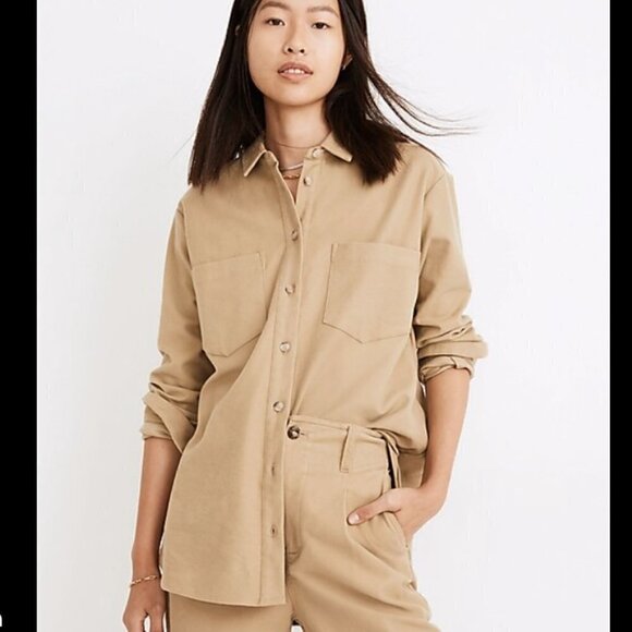 Madewell Moleskin Sunday Shirt Shacket Size Medium - Picture 1 of 4